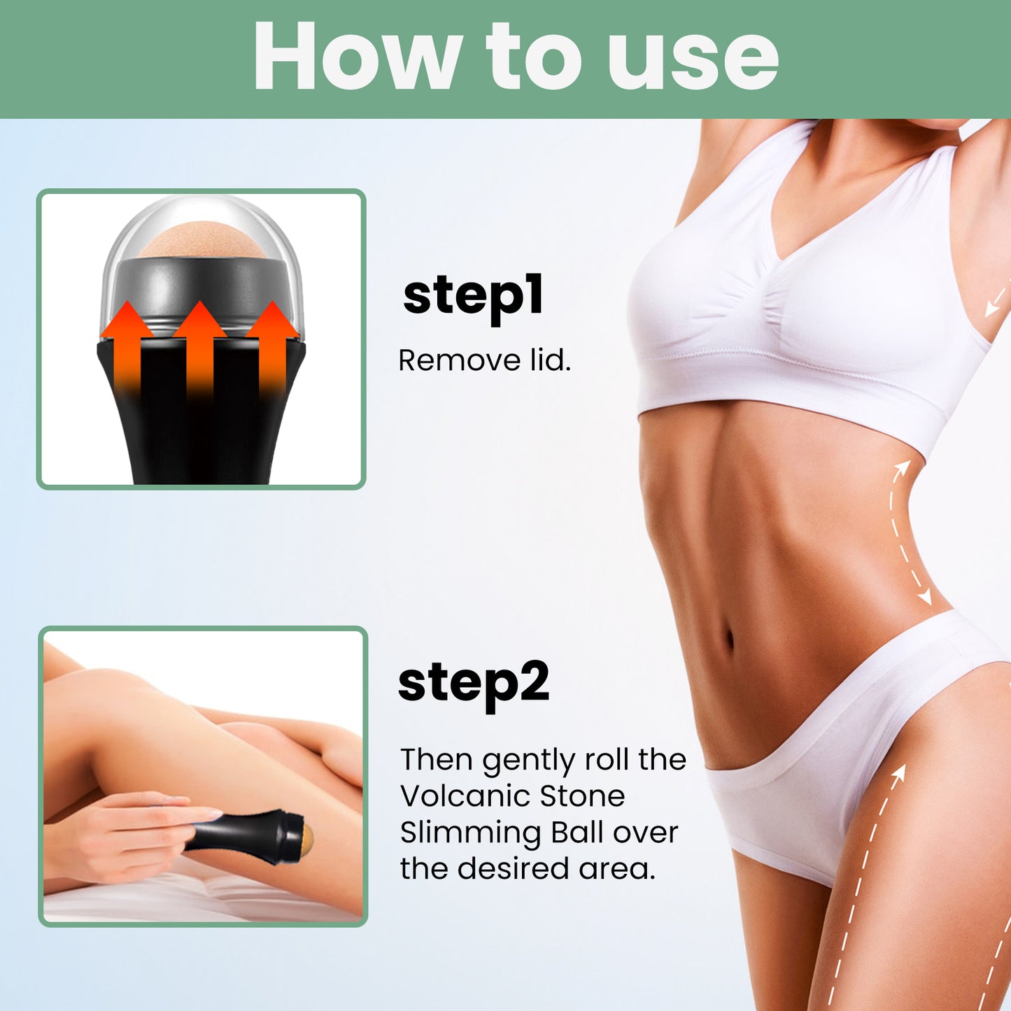 Balle de massage en pierre volcanique EELHOE, pour tonifier le corps, raffermir les muscles et affiner la silhouette.