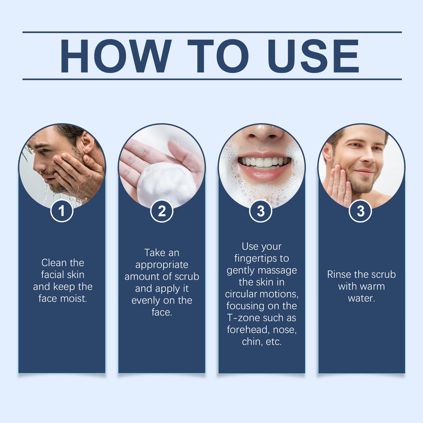 Gommage matifiant pour hommes East Moon : nettoie en douceur la peau du visage tout en la rafraîchissant et en l’hydratant.