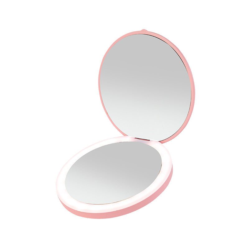 LED miroir de maquillage portable à LED, miroir de beauté rond empilable et éclairé