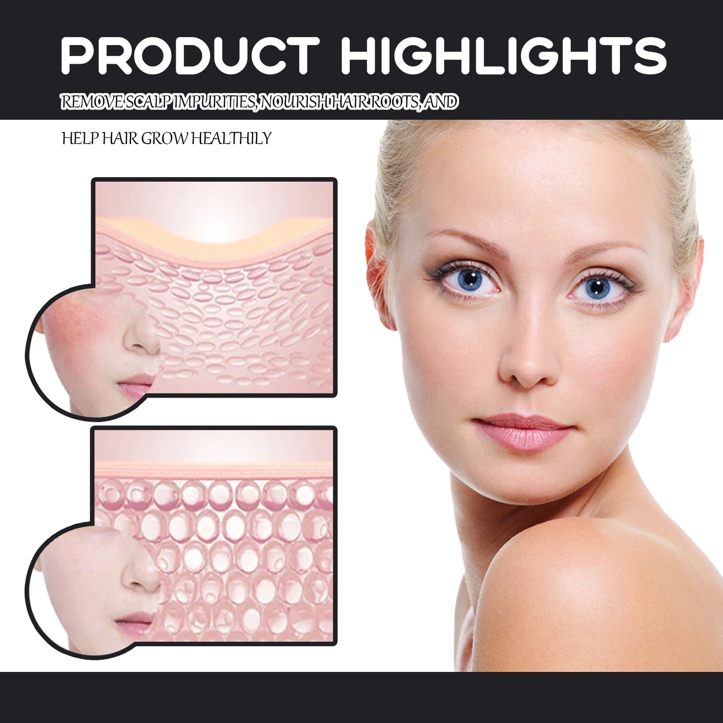 Le liquide de beauté biologique pur et naturel Googeer est un agent de beauté multi-usages qui améliore les cheveux, répare la peau et protège les ongles.