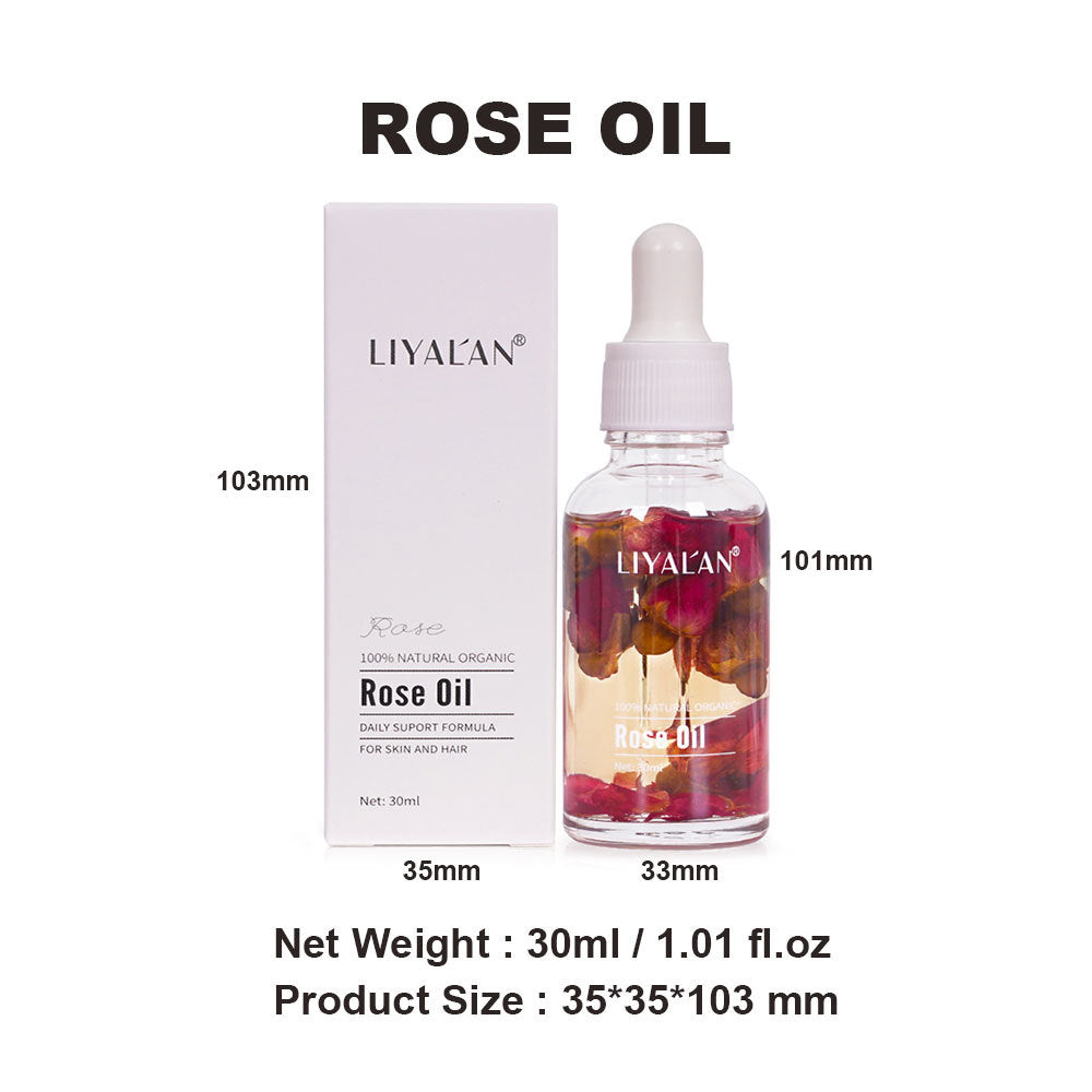 Huile essentielle de rose multi-usages 30 ml : pour le visage, le corps et les cheveux - Huile essentielle botanique hydratante