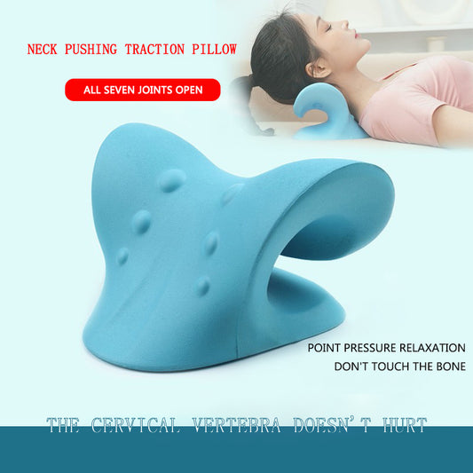 Oreiller de massage cervical en forme de C, orthèse cervicale, oreiller de massage à traction, oreiller de massage pour le sommeil des épaules et du cou