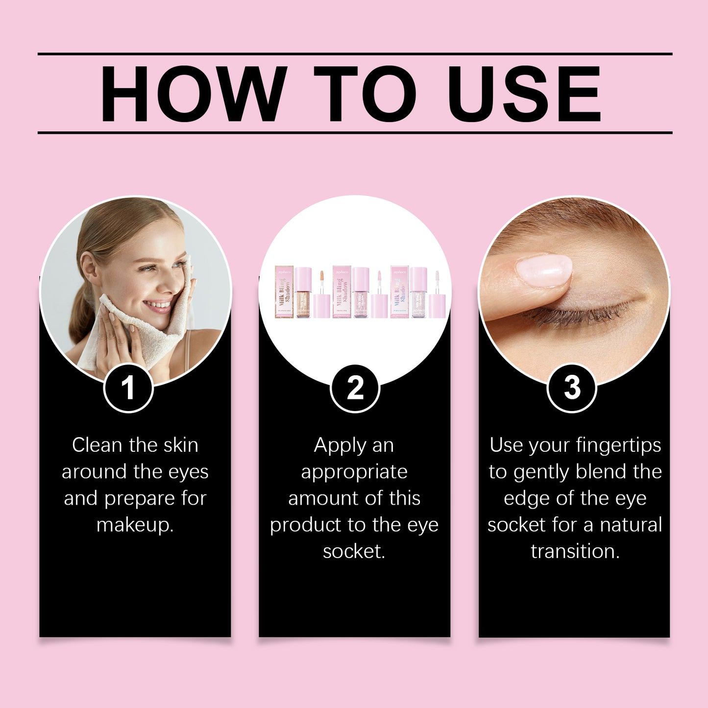 Fard à  paupières  liquide , application simple créé  en  un instant un regard éclatant