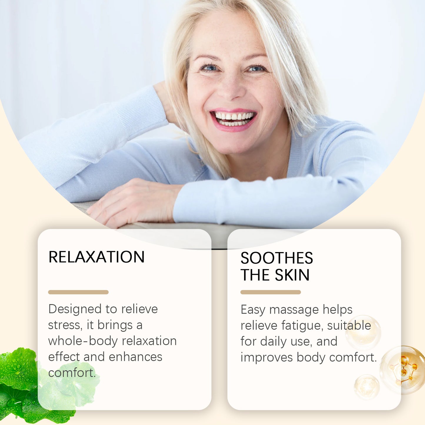 Huile essentielle d'encens Oceaura pour le corps, apaisante pour les muscles des épaules et du dos, et pour le soin des articulations.