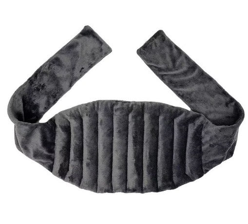 Ceinture chauffante micro-ondes garnie de graines de lin, ceinture de thermothérapie abdominale, coussin chauffant double face en peluche pour la nuque et les  épaules.