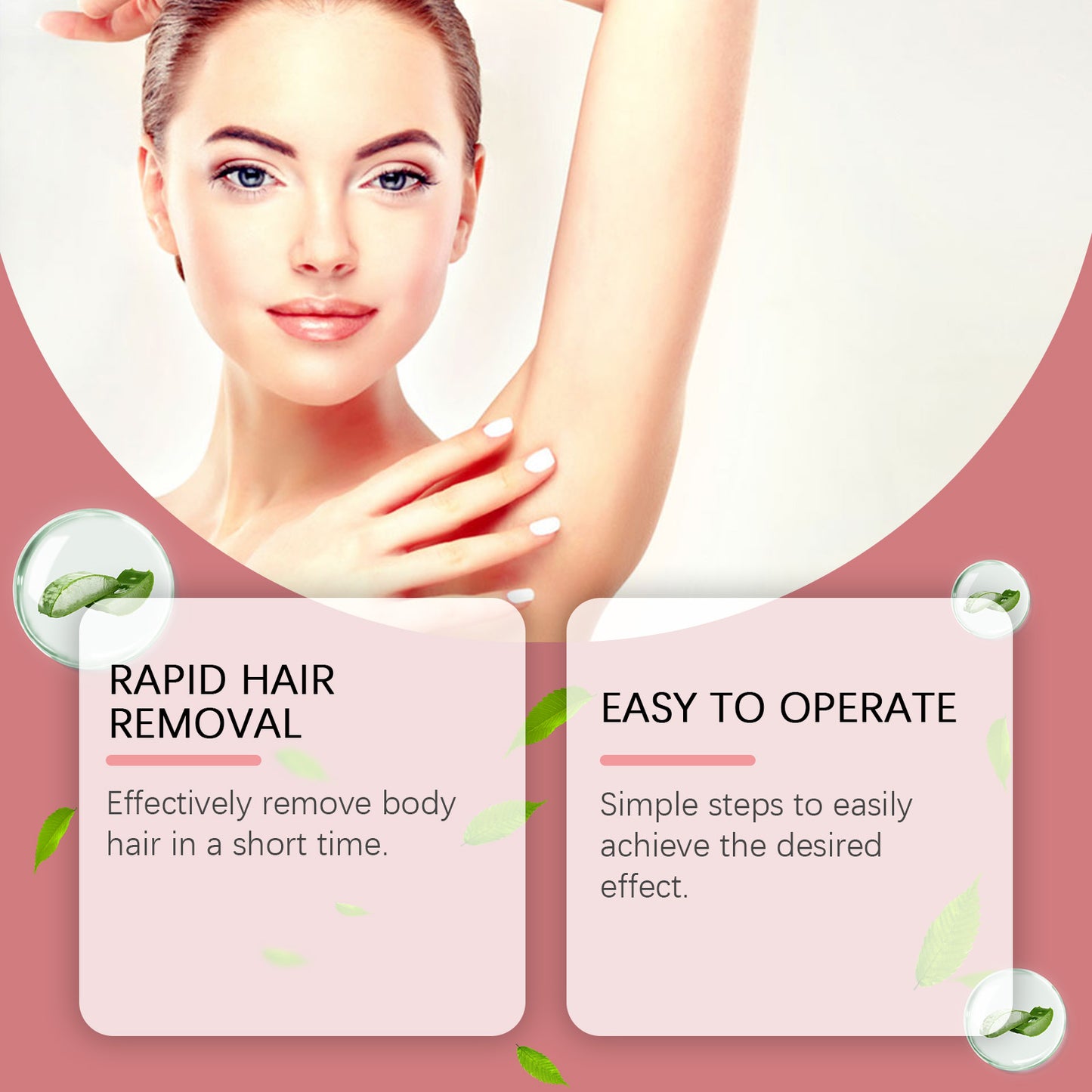 Crème dépilatoire OceAura, facile à enlever les poils du corps, rafraîchit la peau propre pour garder la peau lisse  crème  dépilatoire  douce