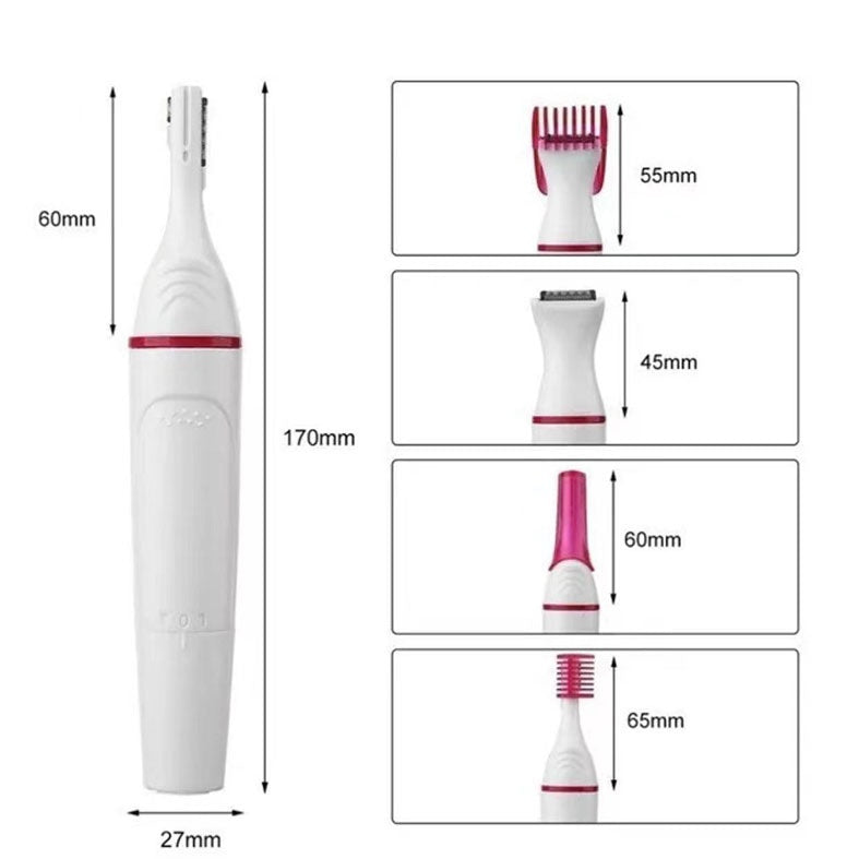 Tondeuse à sourcils électrique multifonction 5 en 1 pour femme, appareil portable de voyage pour épilation du corps entier