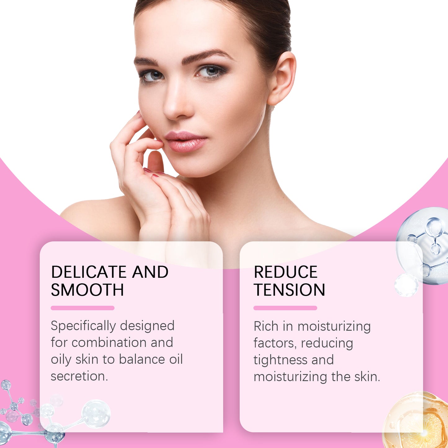 Démaquillant doux West&Month, dissout le maquillage du visage, nettoie en douceur, nettoie en douceur et n'irrite pas la peau